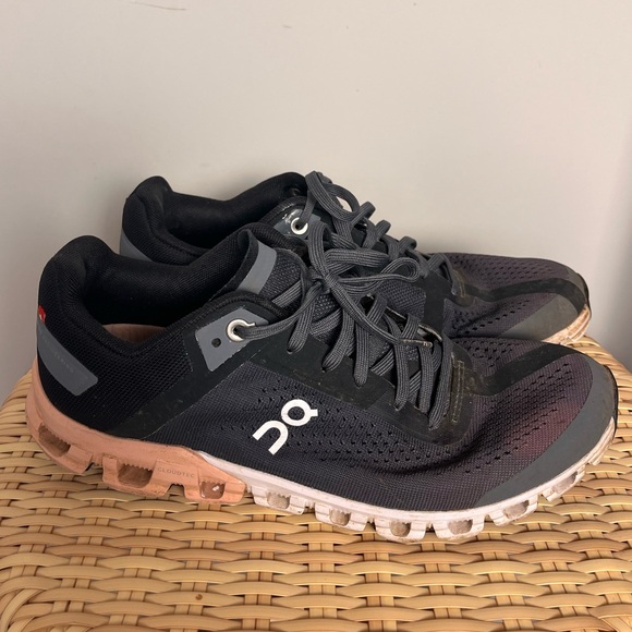 ON Women's Cloudflow 3.0 Running Shoes, Rock / Rose - Picture 2 of 14